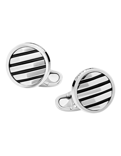Mancuernillas Montblanc forma circular de plata