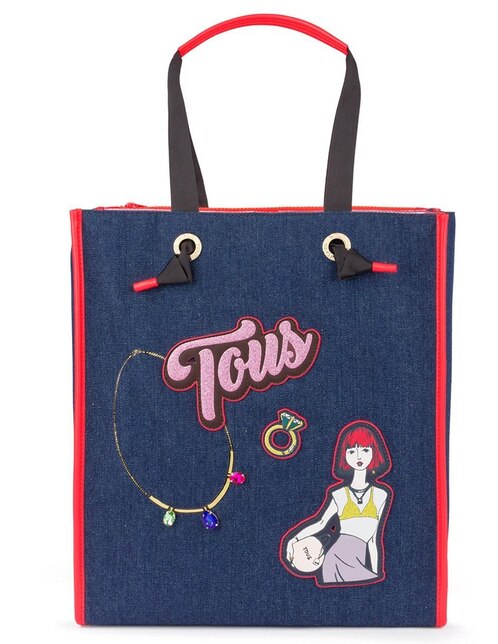 Bolsa shopper Tous Amaya broche denim en Liverpool