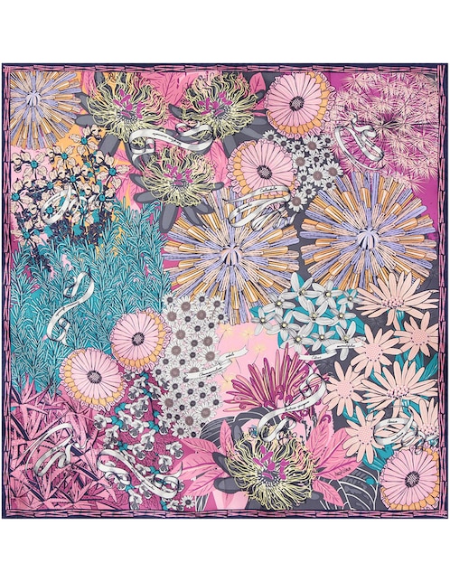 Mascada con estampado floral 1