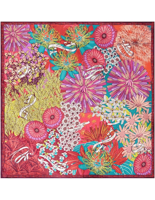 Mascada con estampado floral 1