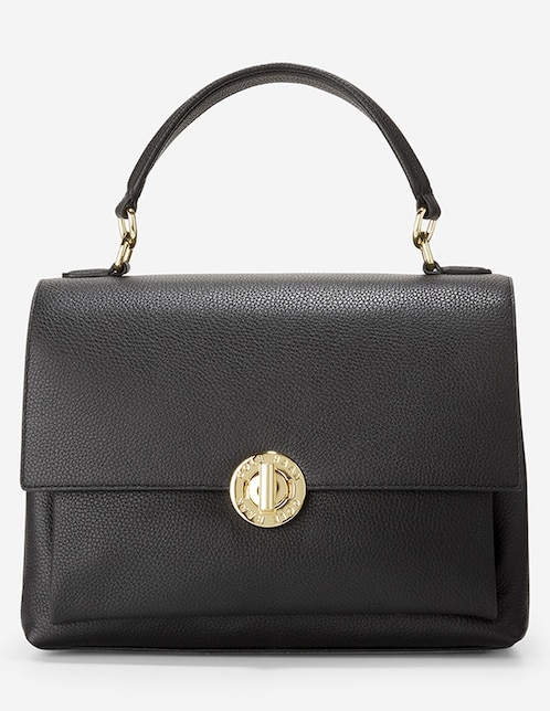 Bolsa satchel de piel para mujer