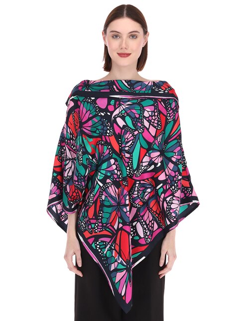 Foulard Soie Pineda Covalin – Multicolore, Fait Main, Style Bohème