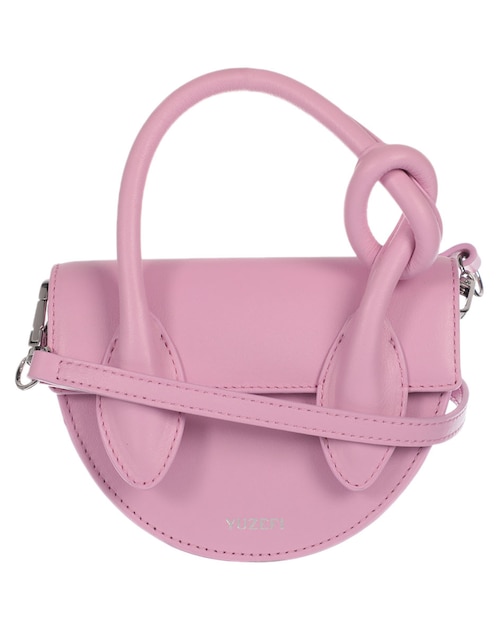 Bolsa flap Mini Pretzel de piel para mujer 1