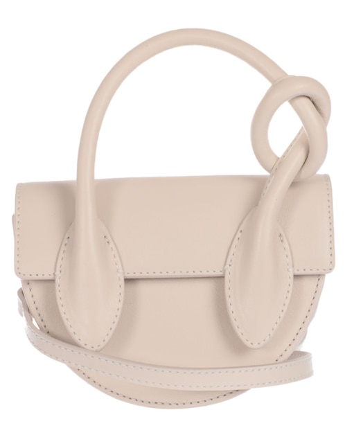 Bolsa crossbody Mini Pretzel de piel para mujer 1