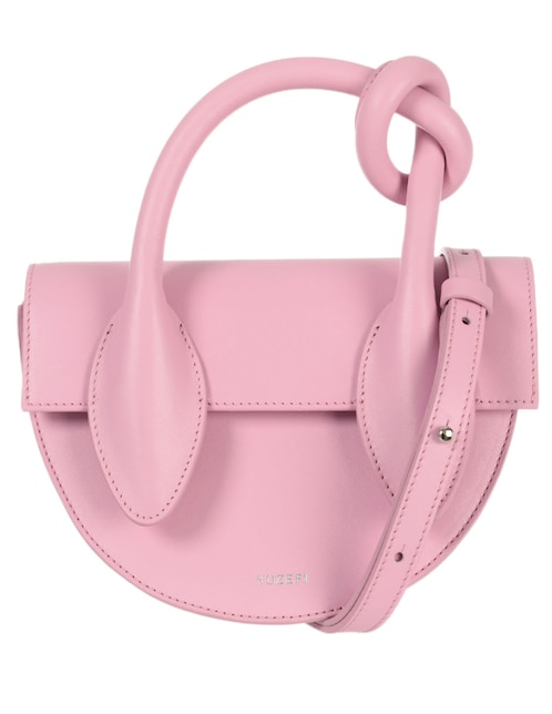 Bolsa flap Pretzel de piel para mujer 1