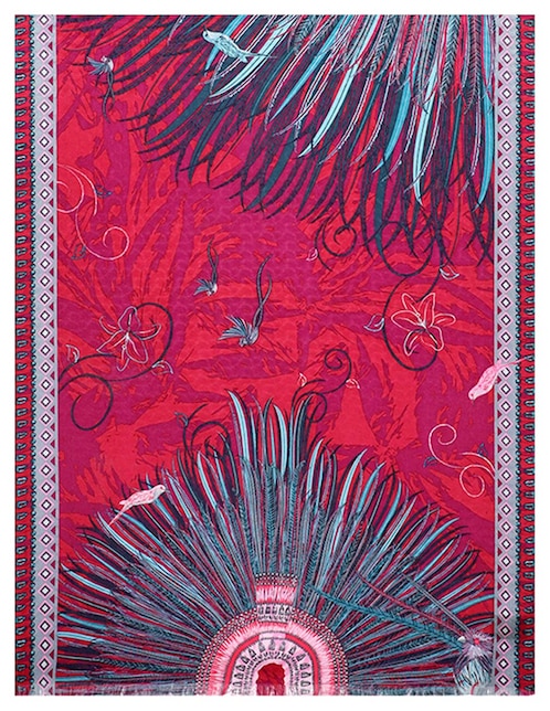 Mascada con estampado gráfico 1