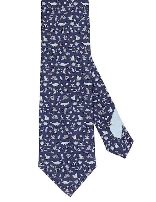 Corbata Pineda Covalin regular de seda estampado gráfico para hombre
