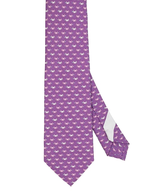 Corbata regular de seda estampado gráfico para hombre