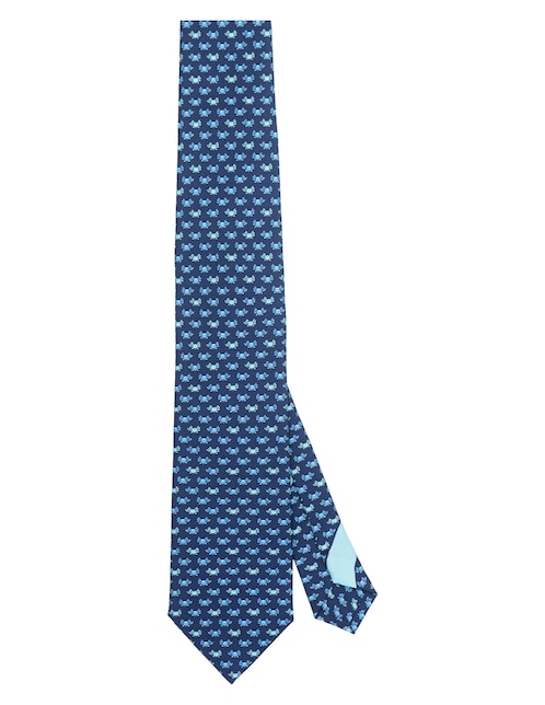 Corbata regular de seda estampada para hombre 1