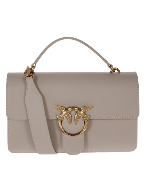 Bolsa bandolera Pinko Love One de piel para mujer