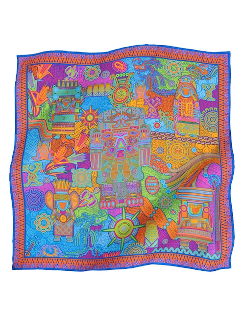Mascada con estampado gráfico 1