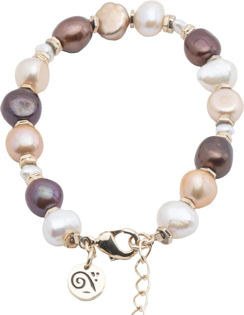 Pulsera Pineda Covalin de metal con acabado baño oro