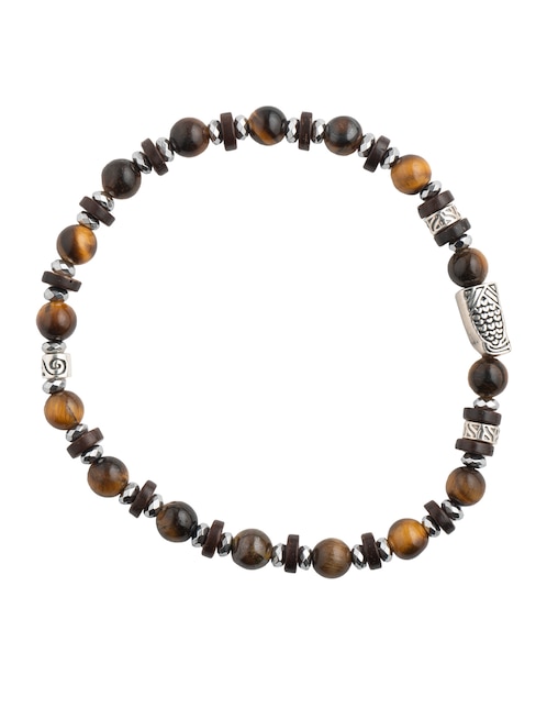 Pulsera con ojo de tigre acabado mate 1