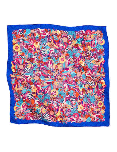 Mascada con estampado gráfico 1