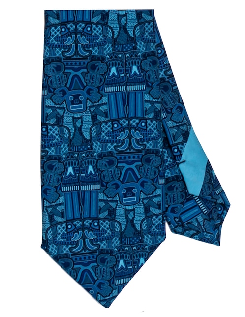 Corbata Pineda Covalin regular de seda estampado gráfico para hombre