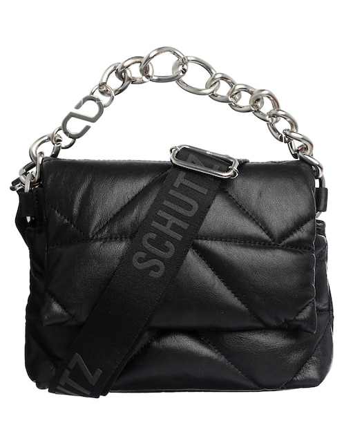 CROSSBODY SPRING 23 PIEL BROCHE, NEGRO