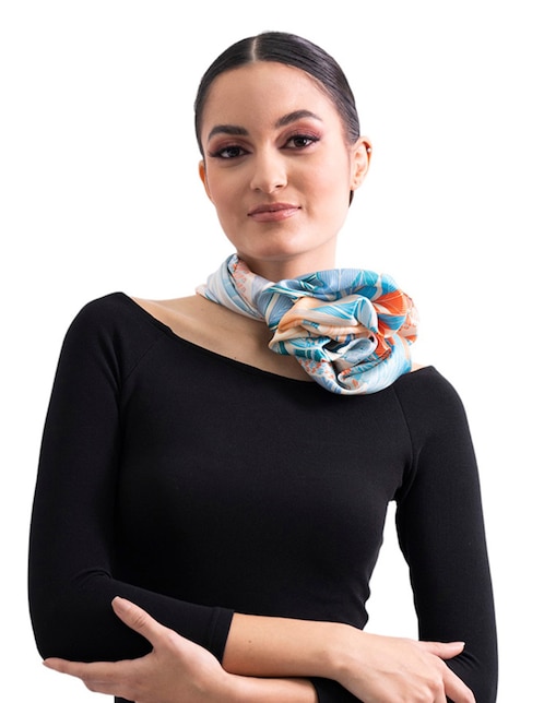 Mascada con estampado gráfico 1
