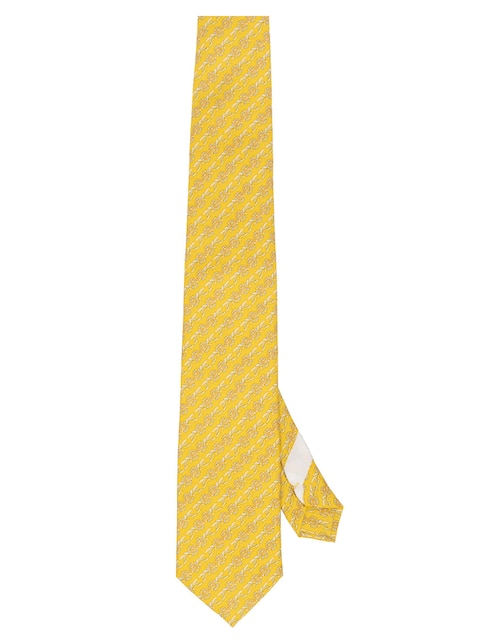 Corbata Pineda Covalin regular de seda estampado gráfico para hombre