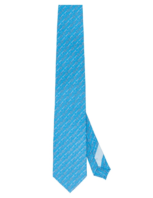 Corbata Pineda Covalin regular de seda estampado gráfico para hombre