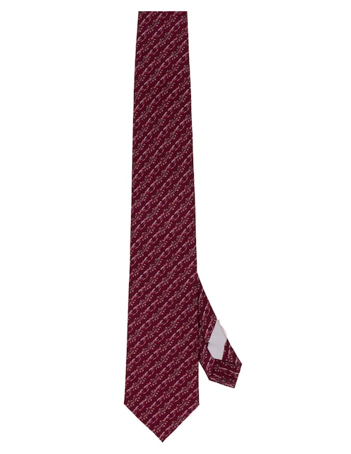 Corbata Pineda Covalin regular de seda estampado gráfico para hombre