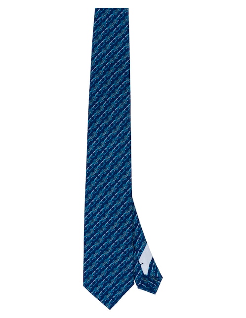 Corbata Pineda Covalin regular de seda estampado gráfico para hombre
