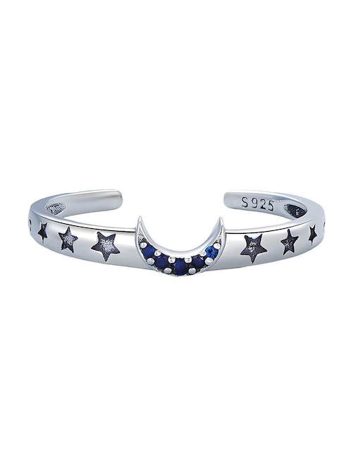 Anillo de luna Ame Jewelry Stars P925 de plata zirconia