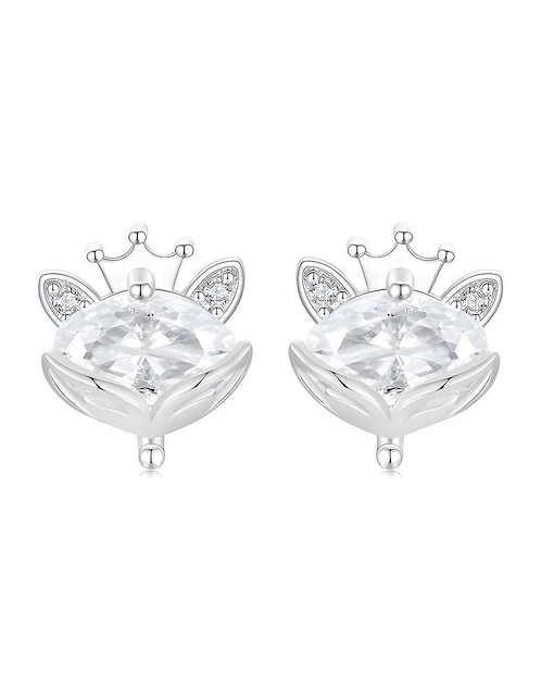 Broqueles de flor Ame Jewelry Flowers de plata P 925 con acabado brillante zirconia
