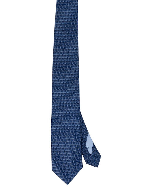 Corbata regular de seda estampado gráfico para hombre 1