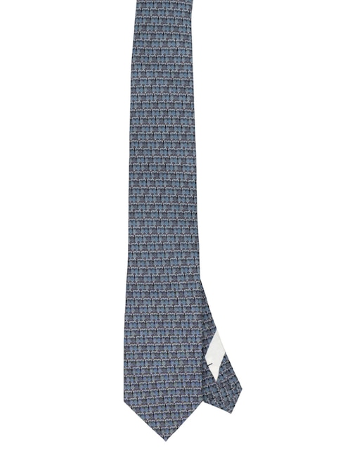 Corbata Pineda Covalin regular de seda estampado gráfico para hombre
