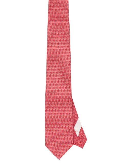 Corbata Pineda Covalin regular de seda estampado gráfico para hombre