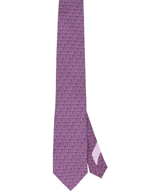 Corbata Pineda Covalin regular de seda estampado gráfico para hombre