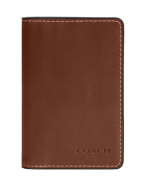 Cartera Coach Natural Grain Leather para hombre