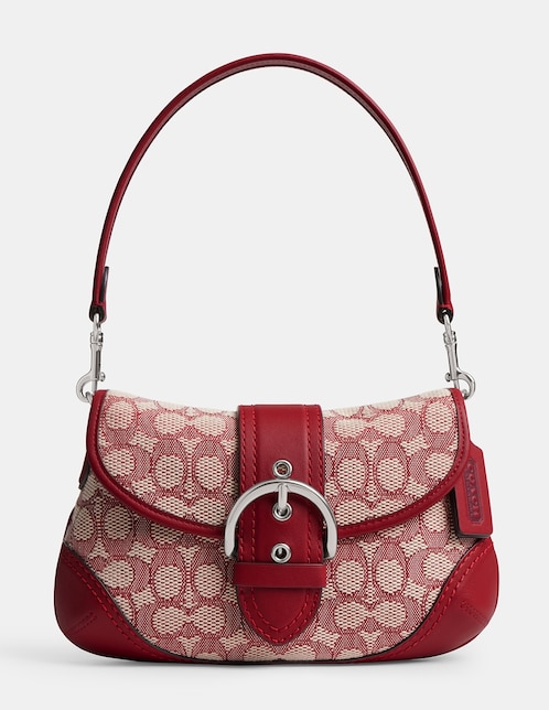 Bolsa shoulder Coach Signature Jacquard para mujer