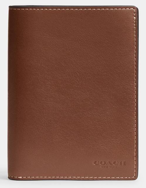 Tarjetero COACH de piel Natural Grain Leather para hombre