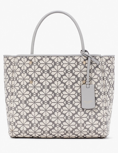Bolsa tote Flower Jacquard de piel para mujer 1