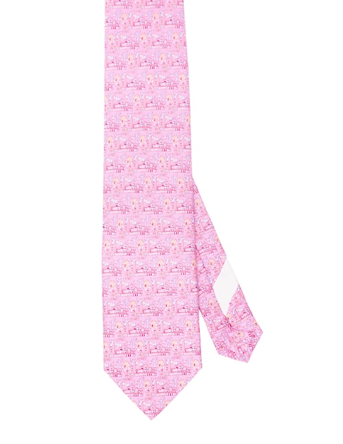 Corbata Pineda Covalin regular de seda estampada para hombre