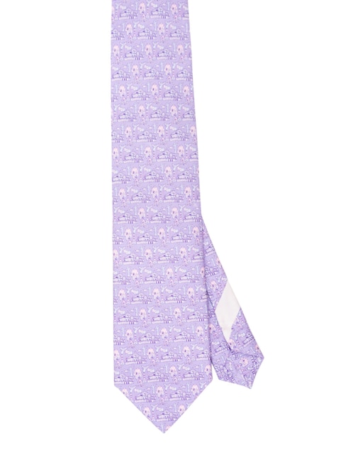 Corbata Pineda Covalin regular de seda estampada para hombre