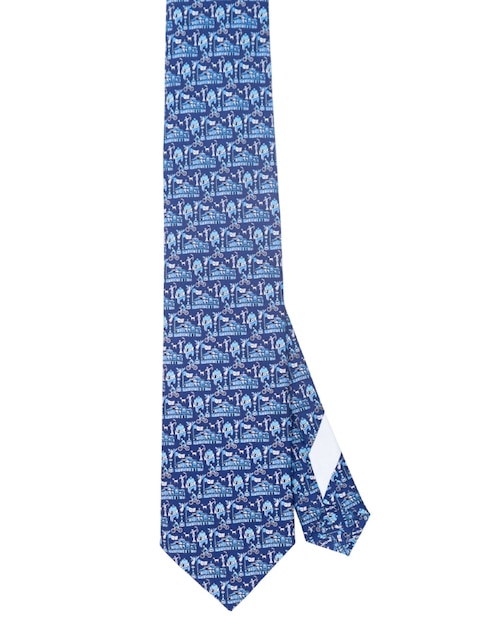 Corbata Pineda Covalin regular de seda estampada para hombre