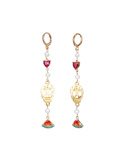 Aretes de calavera zirconia 1