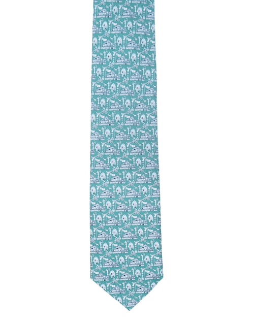 Corbata Pineda Covalin regular de seda estampada para hombre