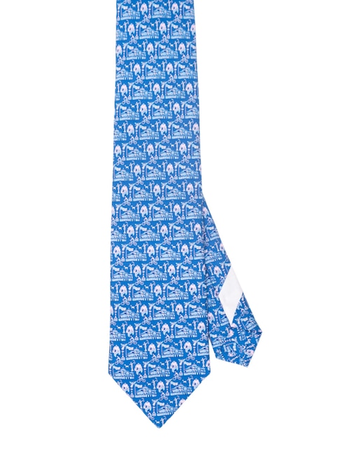 Corbata Pineda Covalin regular de seda estampada para hombre