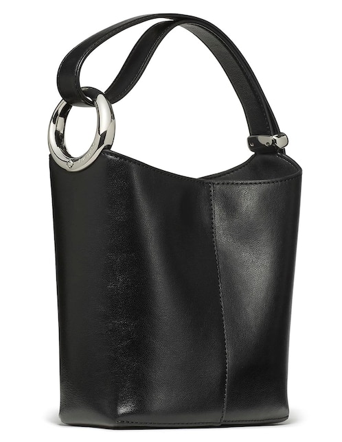 Bolsa bucket Halo de cuero para mujer 1