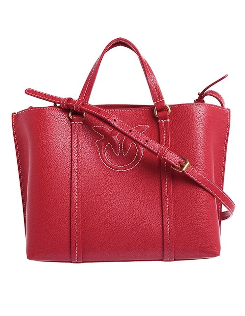 BOLSA CUERO, ROJO