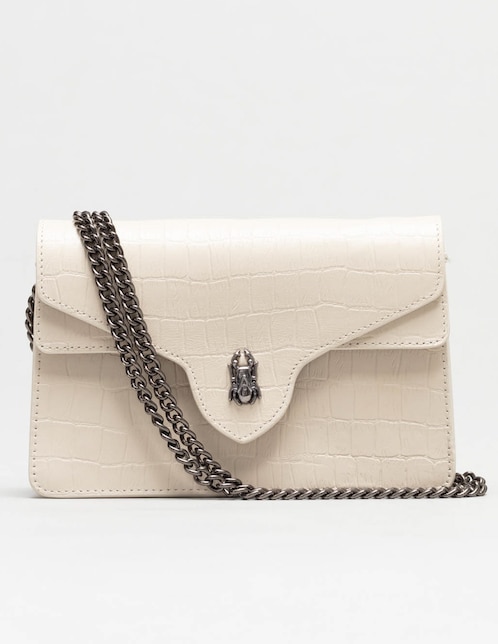 SHOULDER PIEL BOVINO, BEIGE