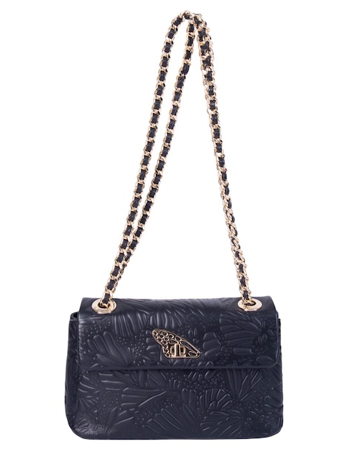 Bolsa crossbody Grabado Mariposa de piel para mujer 1