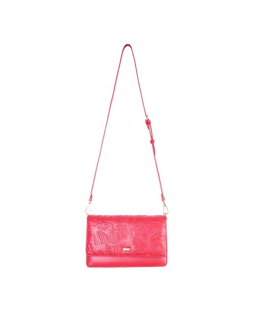 Bolsa crossbody Pineda Covalin Grabado Mariposa de piel para mujer