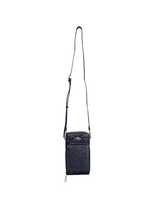 Bolsa crossbody Pineda Covalin Grabado Mariposa de piel para mujer