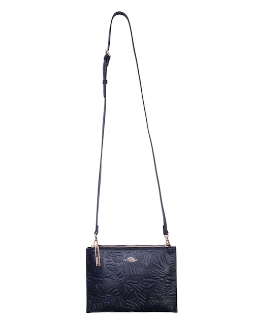 Bolsa crossbody Grabado Mariposa de piel para mujer 1