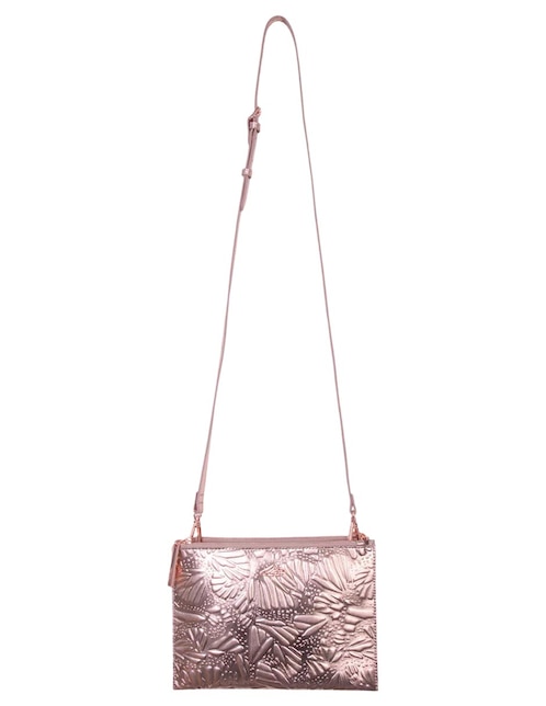 Bolsa crossbody Grabado Mariposa de piel para mujer 1