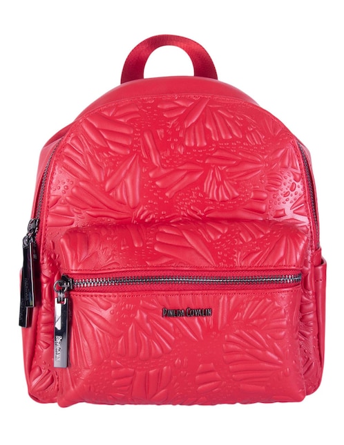 Backpack Pineda Covalin Grabado Mariposa de piel para mujer